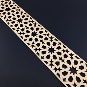 Moroccan Decorative Laser Cut Craft Wood Work Border Panel (B-002)