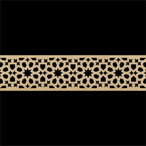 Moroccan Decorative Laser Cut Craft Wood Work Border Panel (B-002)