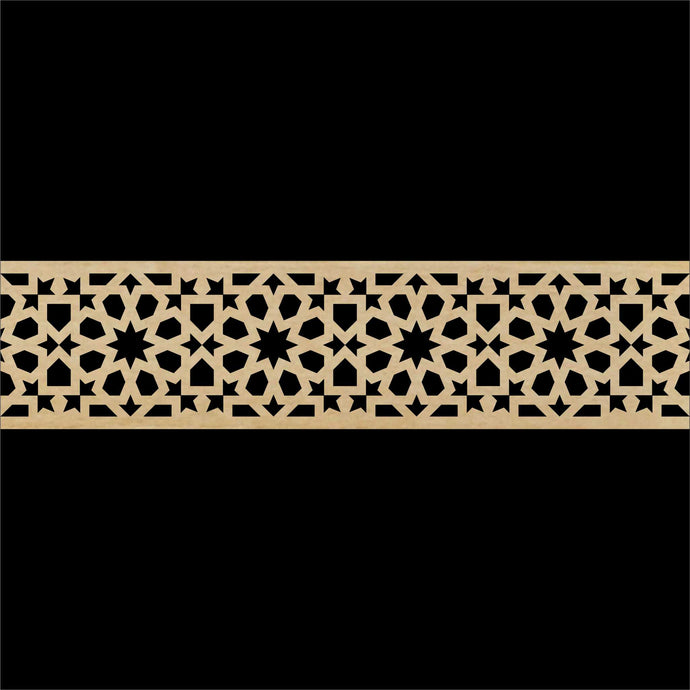 Moroccan Decorative Laser Cut Craft Wood Work Border Panel (B-002)