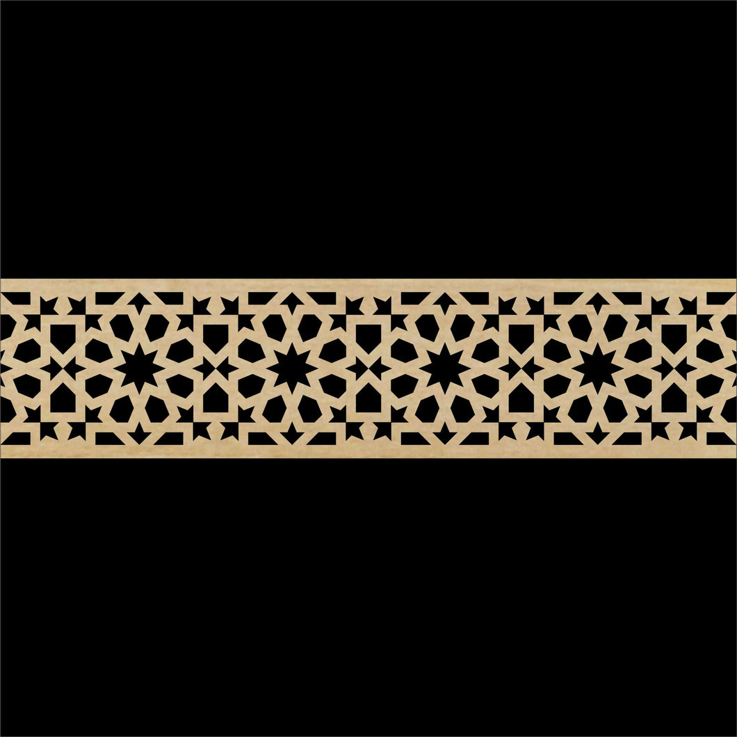Moroccan Decorative Laser Cut Craft Wood Work Border Panel (B-002)