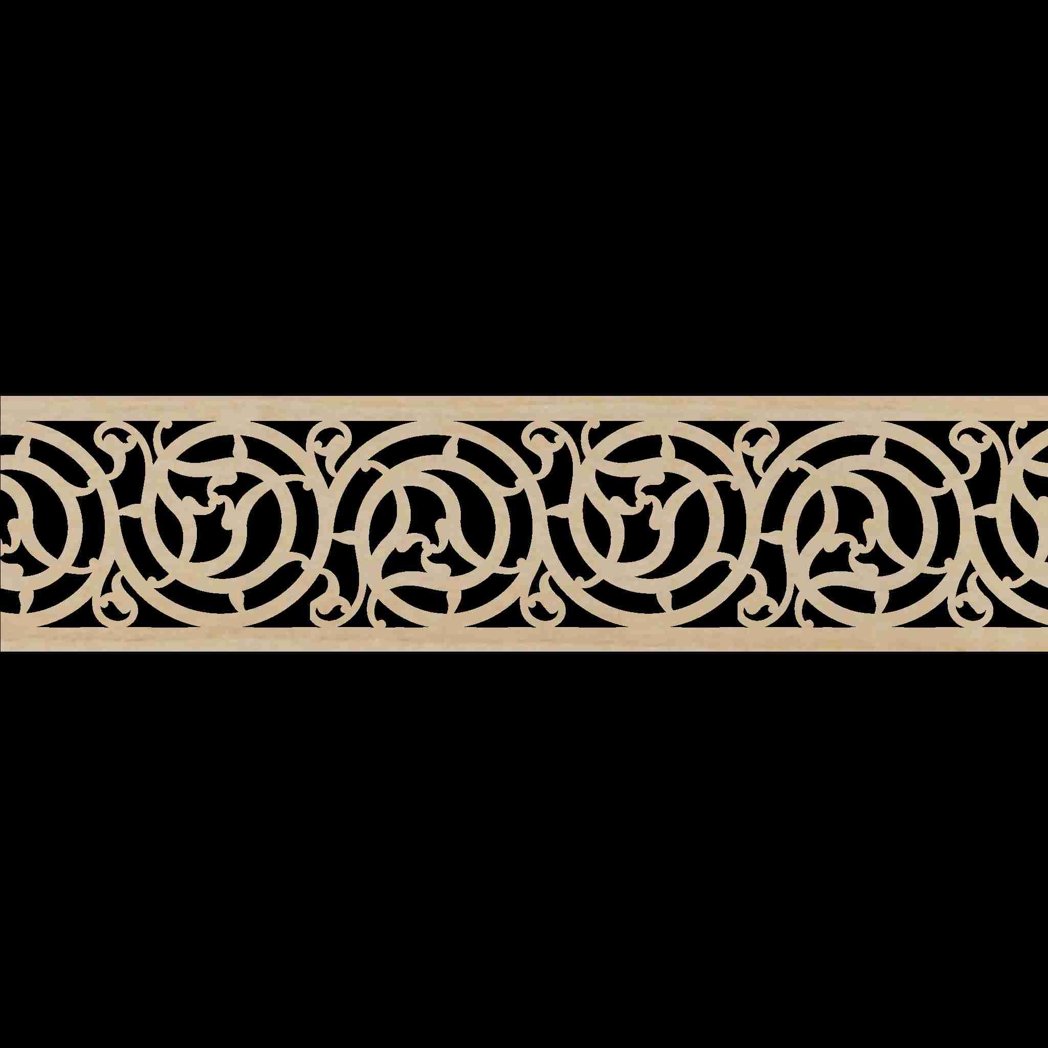 Moroccan Decorative Laser Cut Craft Wood Work Border Panel (B-004