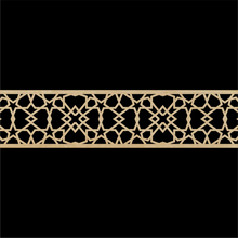 Load image into Gallery viewer, Moroccan Decorative Laser Cut Craft Wood Work Border Panel (B-005)