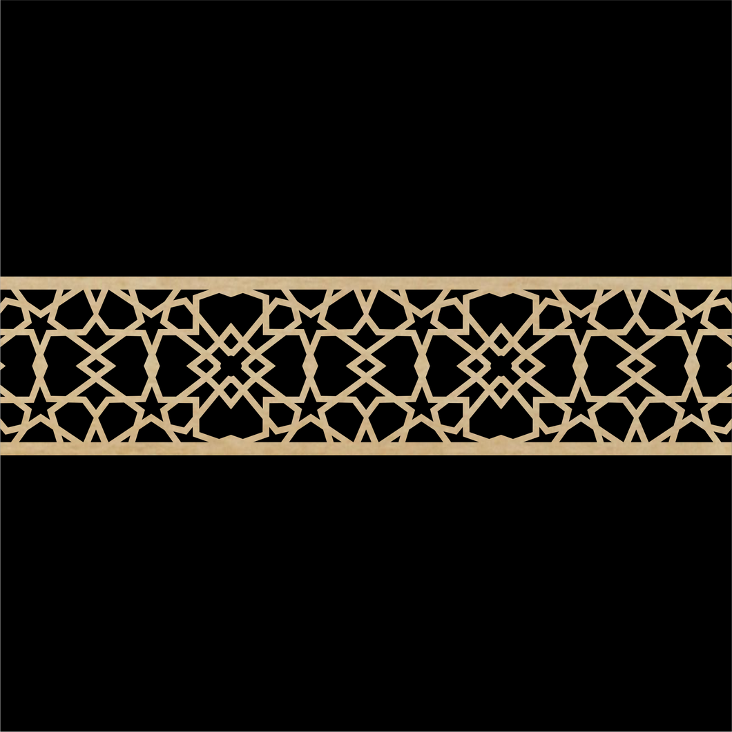 Moroccan Decorative Laser Cut Craft Wood Work Border Panel (B-005)