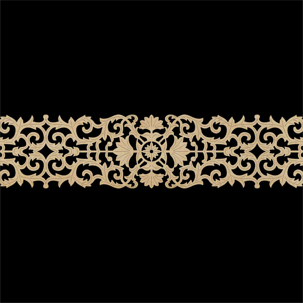 Moroccan Decorative Laser Cut Craft Wood Work Border Panel (B-006)