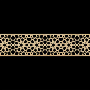 Moroccan Decorative Laser Cut Craft Wood Work Border Panel (B-008)