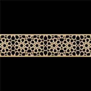 Moroccan Decorative Laser Cut Craft Wood Work Border Panel (B-008)