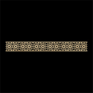 Moroccan Decorative Laser Cut Craft Wood Work Border Panel (B-008)