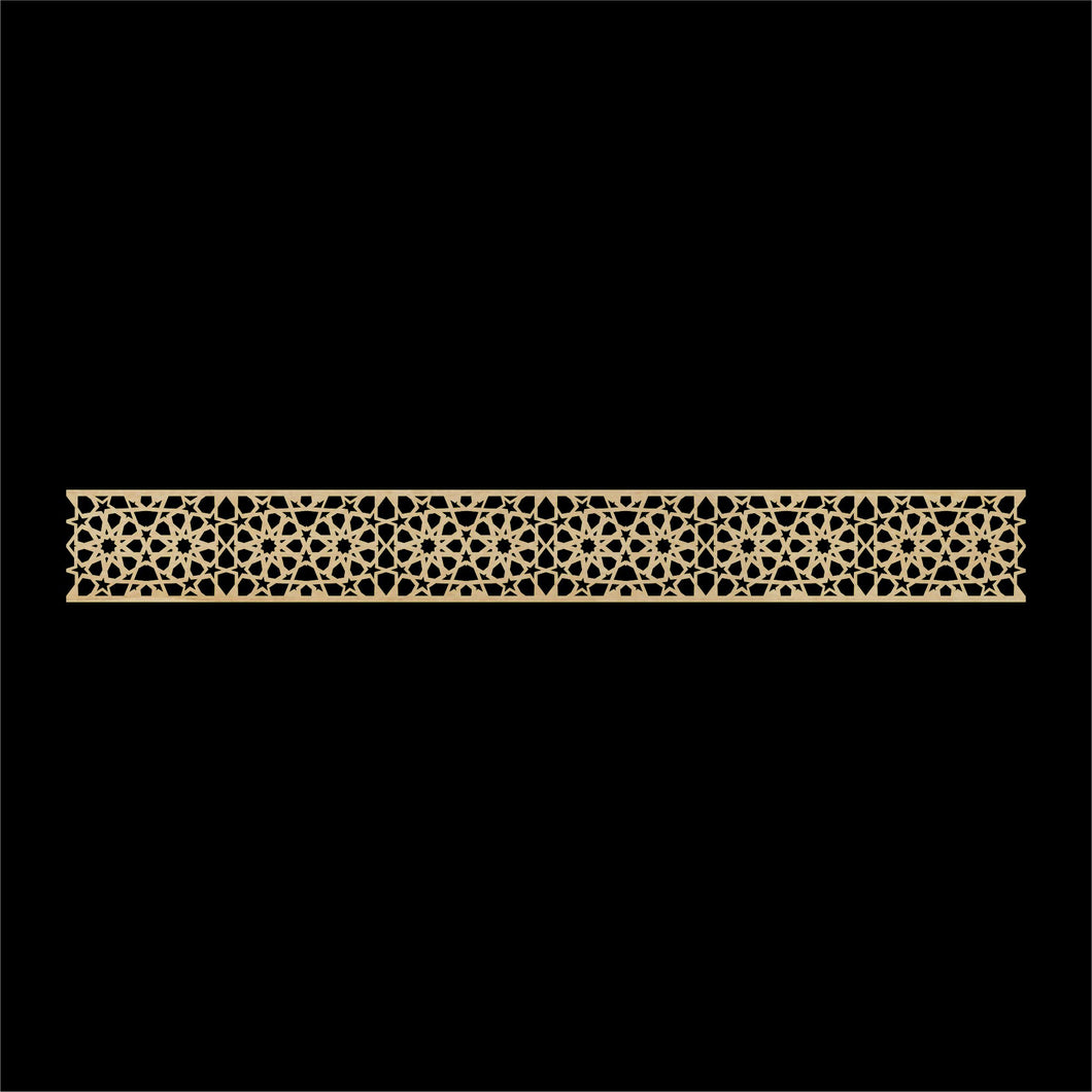 Moroccan Decorative Laser Cut Craft Wood Work Border Panel (B-008)