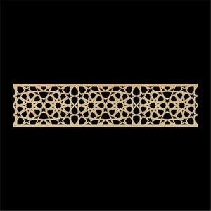 Moroccan Decorative Laser Cut Craft Wood Work Border Panel (B-008)