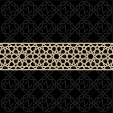 Load image into Gallery viewer, Moroccan Decorative Laser Cut Craft Wood Work Border Panel (B-010)