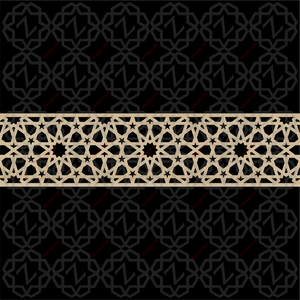 Moroccan Decorative Laser Cut Craft Wood Work Border Panel (B-010)