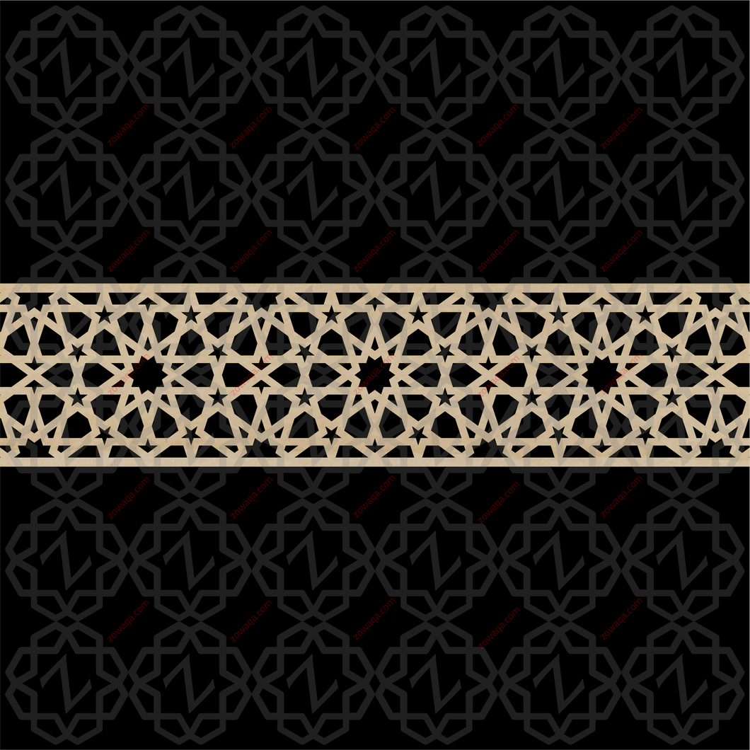 Moroccan Decorative Laser Cut Craft Wood Work Border Panel (B-010)