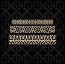 Load image into Gallery viewer, Moroccan Decorative Laser Cut Craft Wood Work Border Panel (B-010)