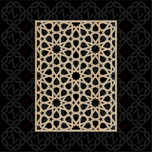 Load image into Gallery viewer, Moroccan Decorative Laser Cut Craft Wood Work Border Panel (B-010)