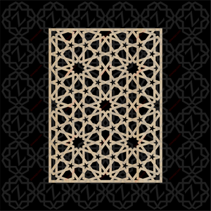 Moroccan Decorative Laser Cut Craft Wood Work Border Panel (B-010)