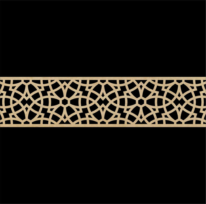 Moroccan Decorative Laser Cut Craft Wood Work Border Panel (B-011)