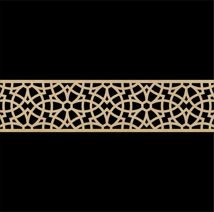 Moroccan Decorative Laser Cut Craft Wood Work Border Panel (B-011)