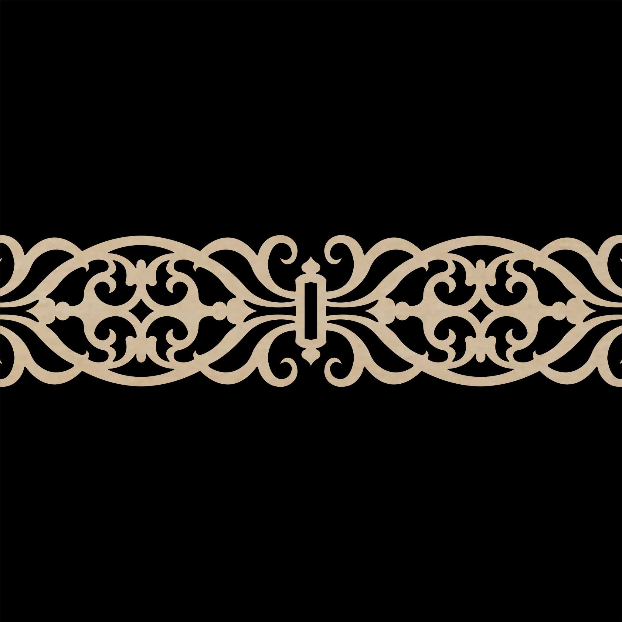Moroccan Decorative Laser Cut Craft Wood Work Border Panel (B-013