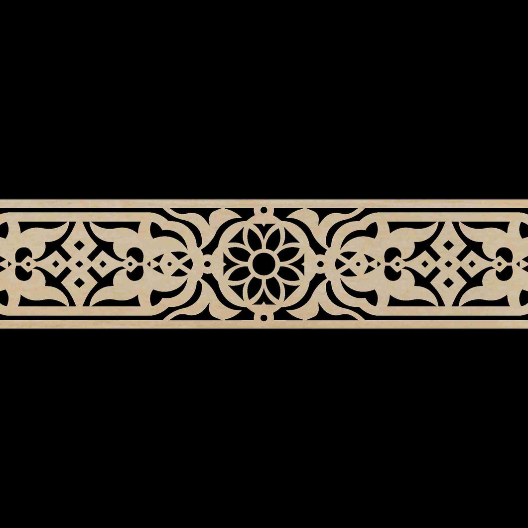 Moroccan Decorative Laser Cut Craft Wood Work Border Panel (B-014)