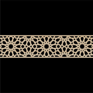 Moroccan Decorative Laser Cut Craft Wood Work Border Panel (B-015)