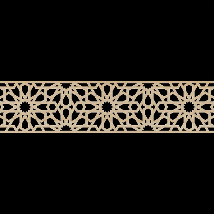 Moroccan Decorative Laser Cut Craft Wood Work Border Panel (B-015)