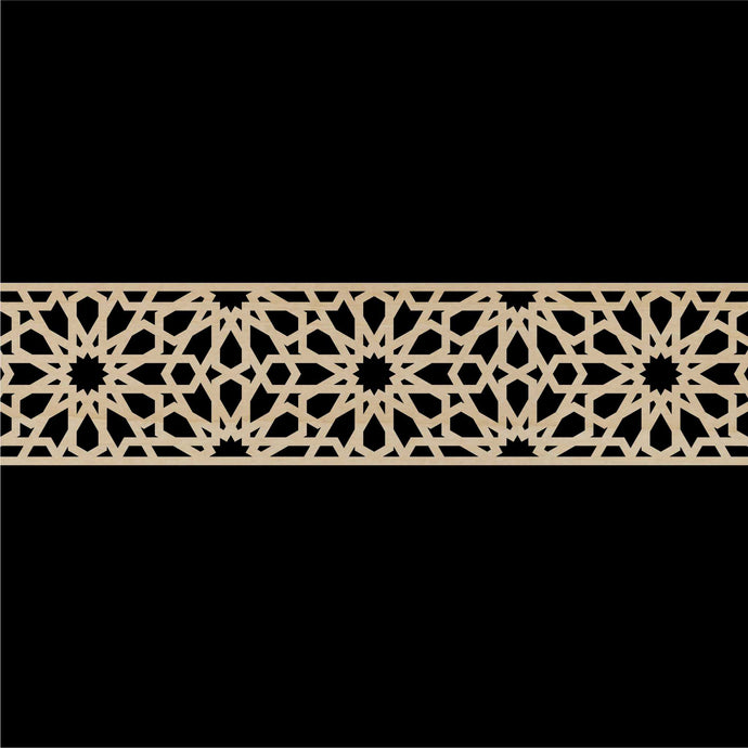Moroccan Decorative Laser Cut Craft Wood Work Border Panel (B-015)