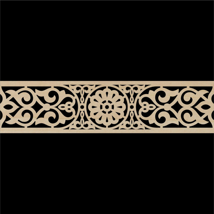 Moroccan Decorative Laser Cut Craft Wood Work Border Panel (B-016)