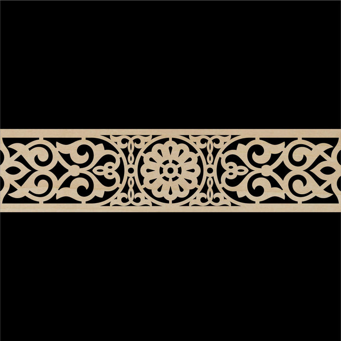 Moroccan Decorative Laser Cut Craft Wood Work Border Panel (B-016)