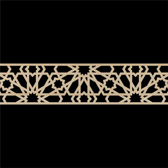 Moroccan Decorative Laser Cut Craft Wood Work Border Panel (B-017)