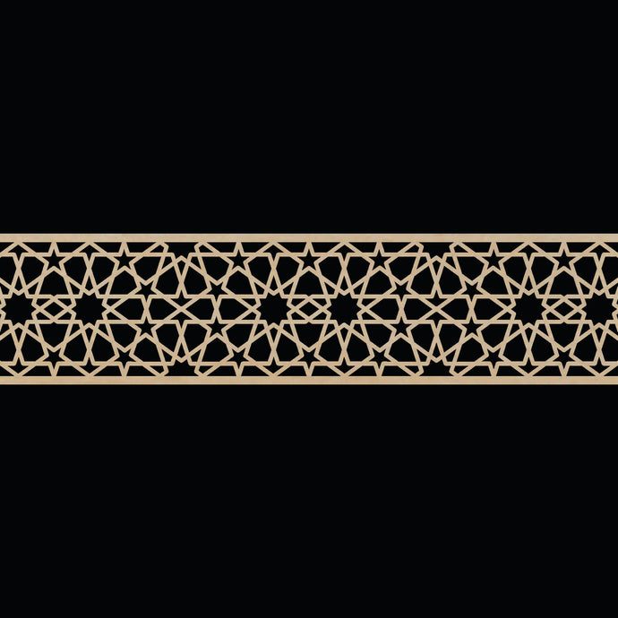 Moroccan Decorative Laser Cut Craft Wood Work Border Panel (B-018)