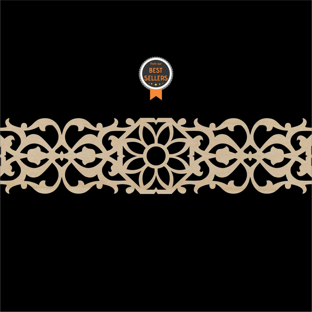 Moroccan Decorative Laser Cut Craft Wood Work Border Panel (B-020)