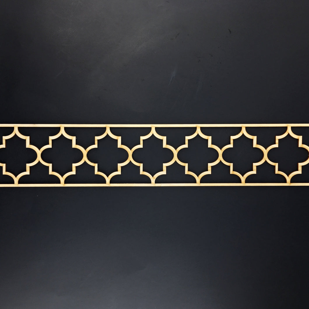 Moroccan Decorative Laser Cut Craft Wood Work Border Panel (B-023)