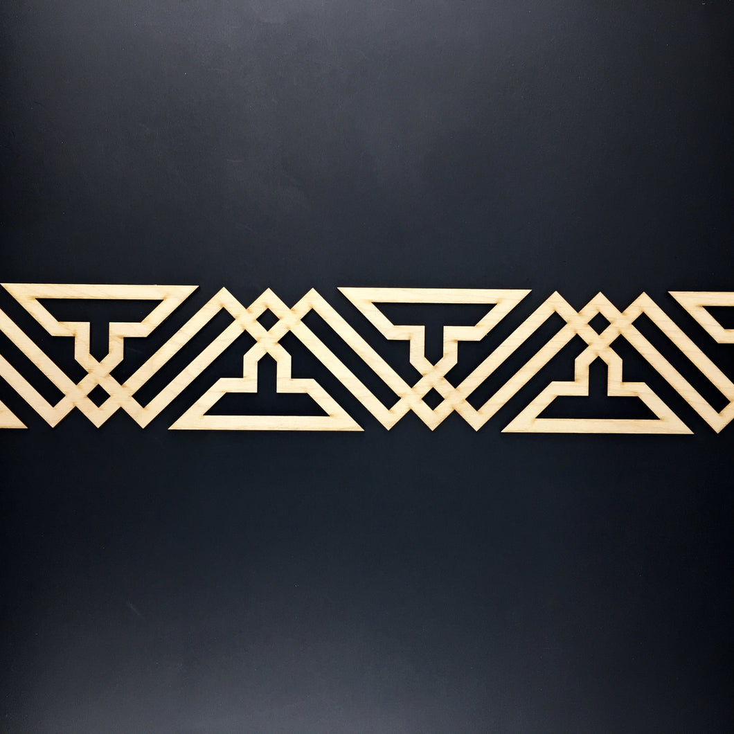 Moroccan Decorative Laser Cut Craft Wood Work Border Panel (B-024)