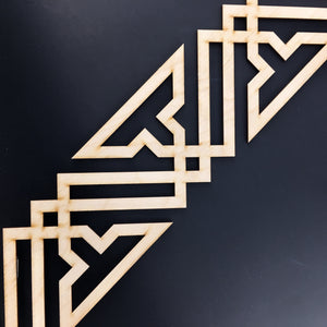 Moroccan Decorative Laser Cut Craft Wood Work Border Panel (B-024)
