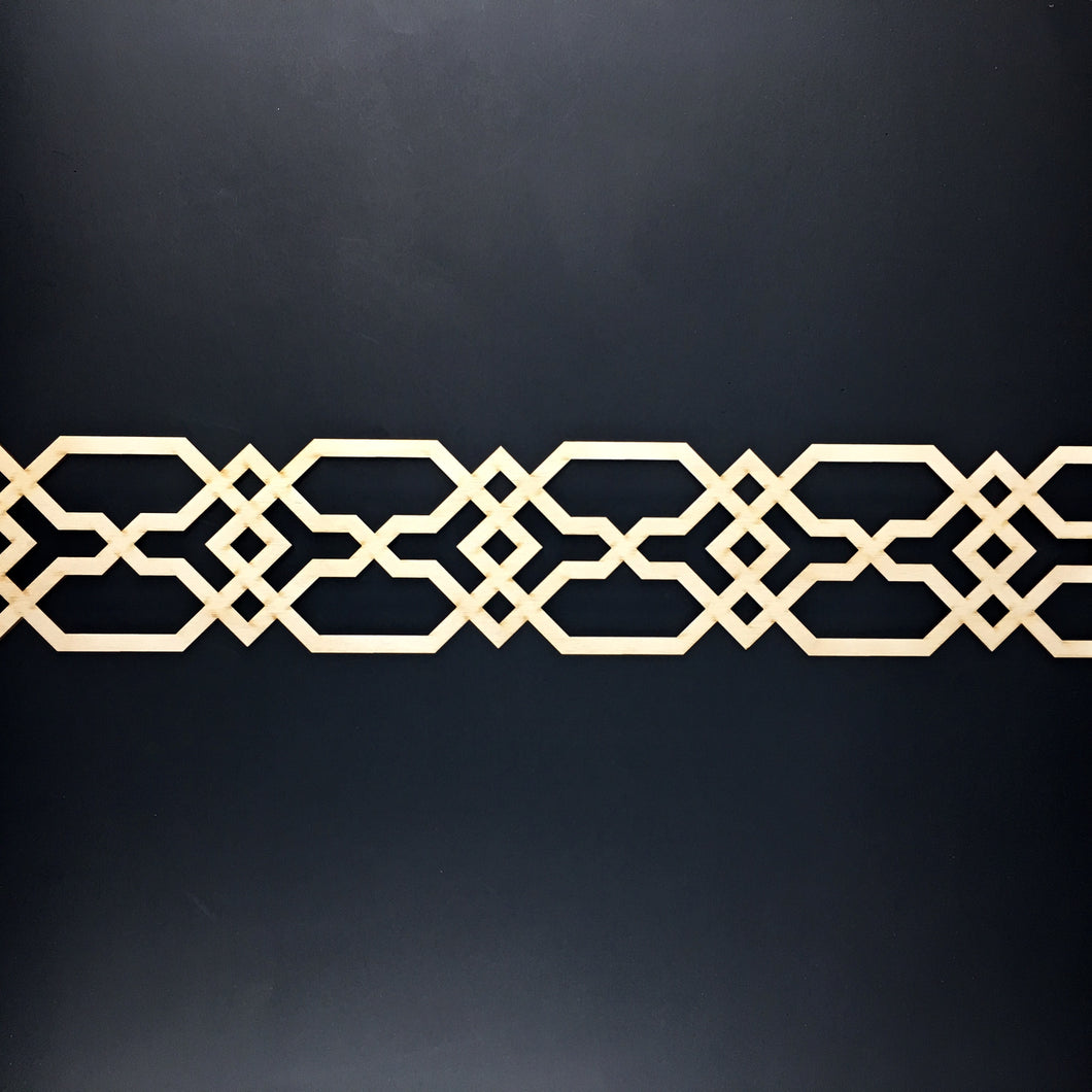 Moroccan Decorative Laser Cut Craft Wood Work Border Panel (B-026)