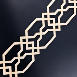 Moroccan Decorative Laser Cut Craft Wood Work Border Panel (B-026)