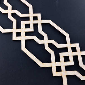 Moroccan Decorative Laser Cut Craft Wood Work Border Panel (B-026)