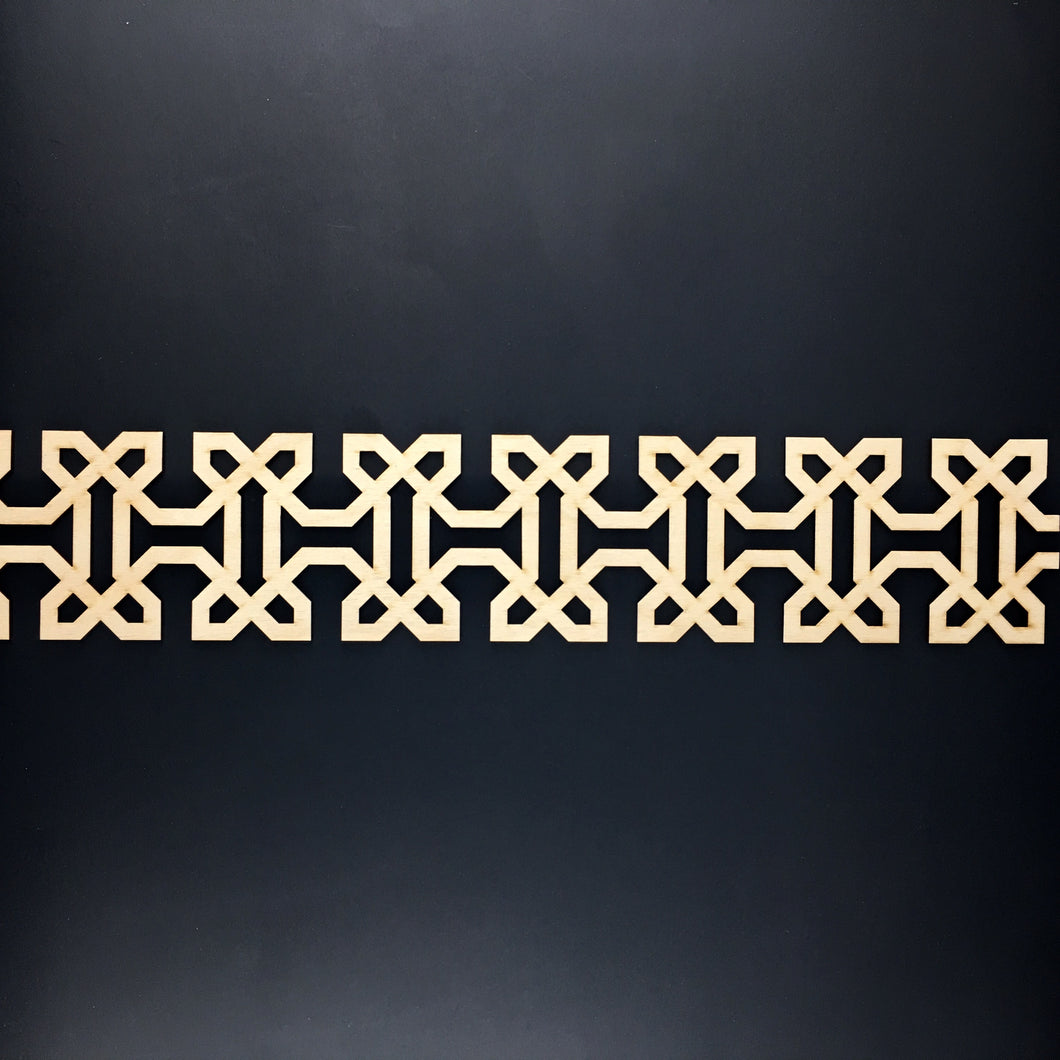 Moroccan Decorative Laser Cut Craft Wood Work Border Panel (B-028)