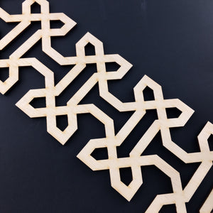 Moroccan Decorative Laser Cut Craft Wood Work Border Panel (B-028)