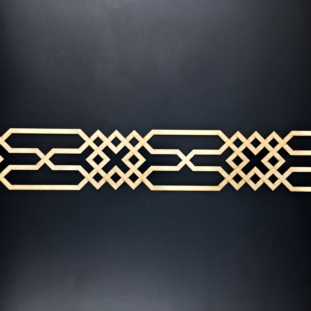 Moroccan Decorative Laser Cut Craft Wood Work Border Panel (B-029)