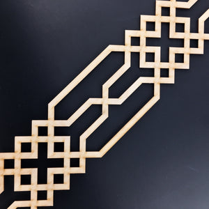 Moroccan Decorative Laser Cut Craft Wood Work Border Panel (B-029)