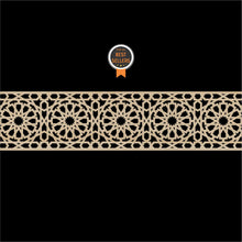 Load image into Gallery viewer, Moroccan Decorative Laser Cut Craft Wood Work Border Panel (B-030)