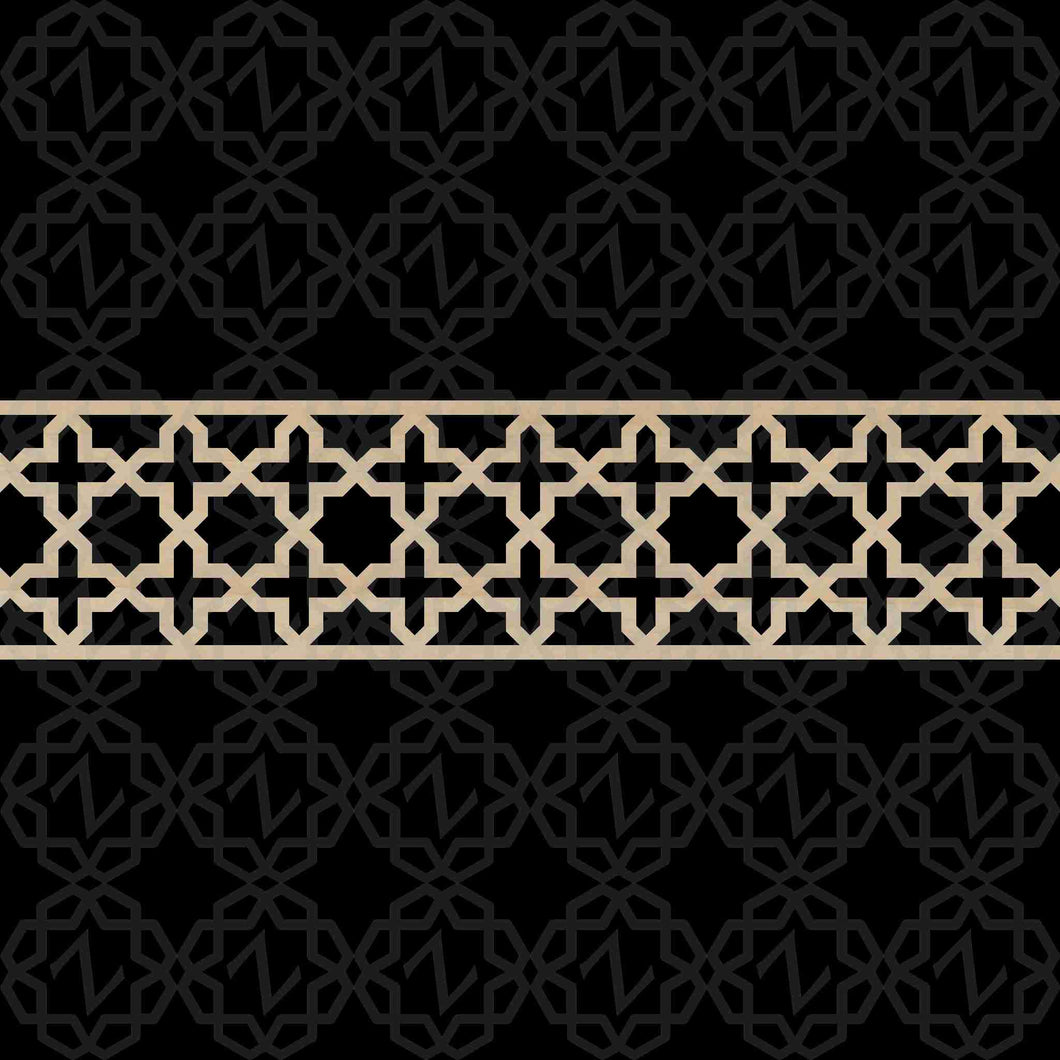 Moroccan Decorative Laser Cut Craft Wood Work Border Panel (B-031)