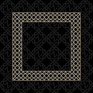 Moroccan Decorative Laser Cut Craft Wood Work Border Panel (B-031)