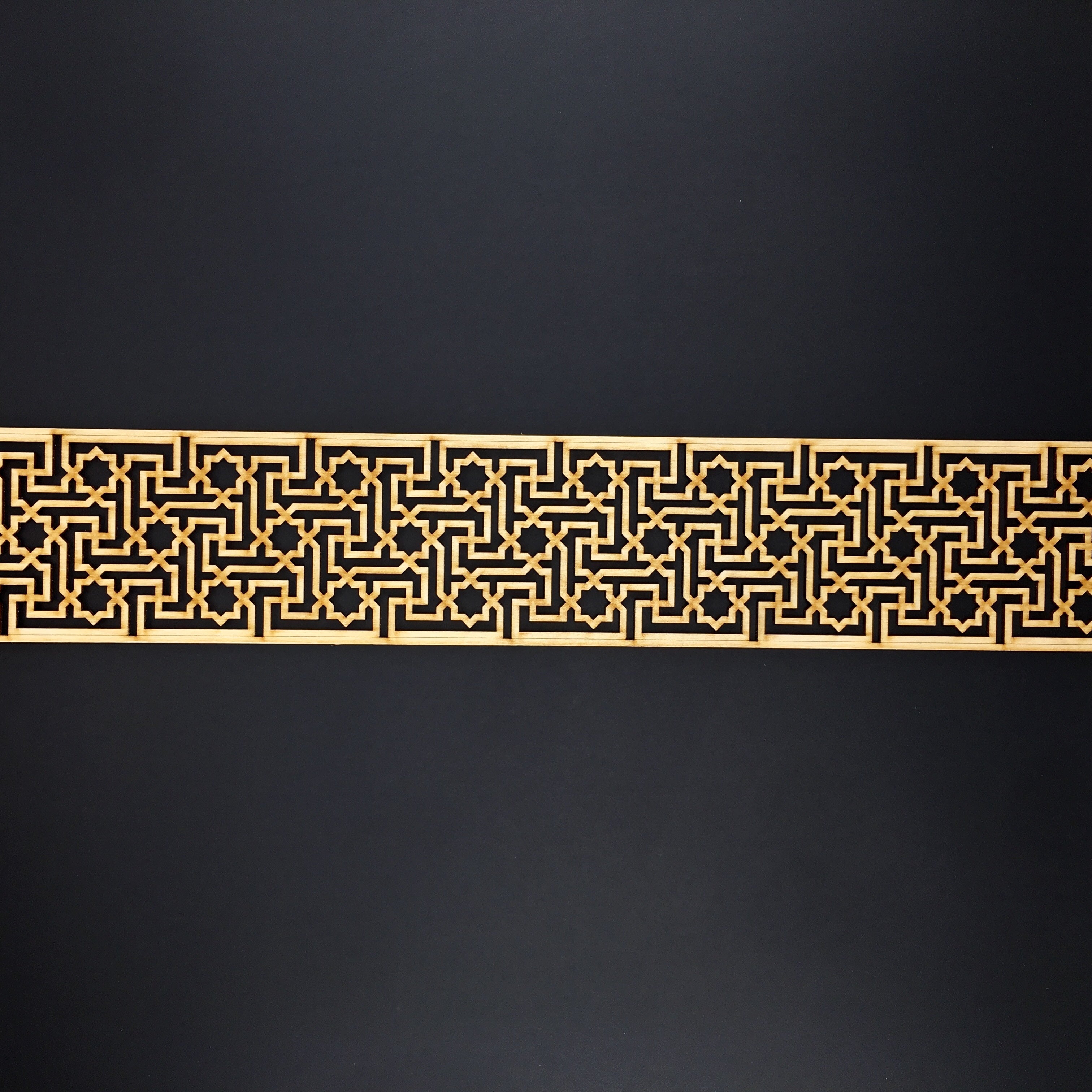 Moroccan Decorative Laser Cut Craft Wood Work Border Panel (B-033