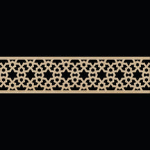 Load image into Gallery viewer, Moroccan Decorative Laser Cut Craft Wood Work Border Panel (B-034)