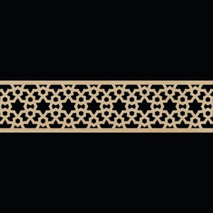 Moroccan Decorative Laser Cut Craft Wood Work Border Panel (B-034)