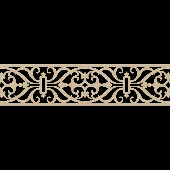Moroccan Decorative Laser Cut Craft Wood Work Border Panel (B-039)