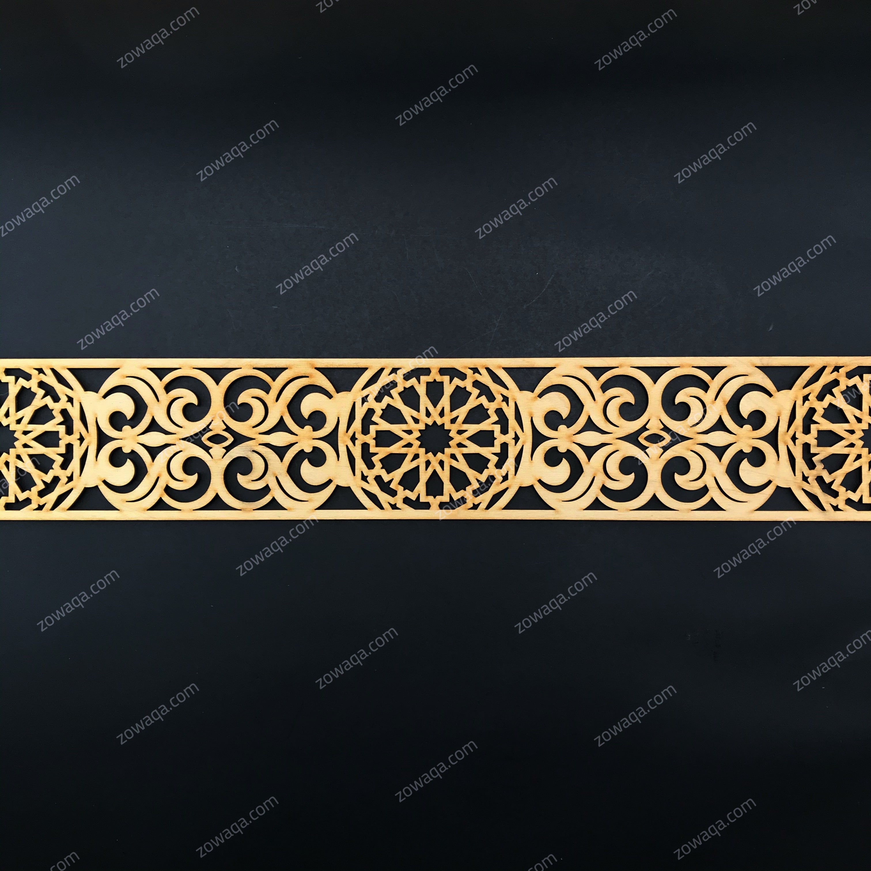 Moroccan Decorative Laser Cut Craft Wood Work Border Panel (B-041
