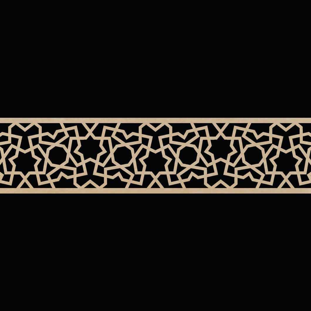 Moroccan Decorative Laser Cut Craft Wood Work Border Panel (B-042)